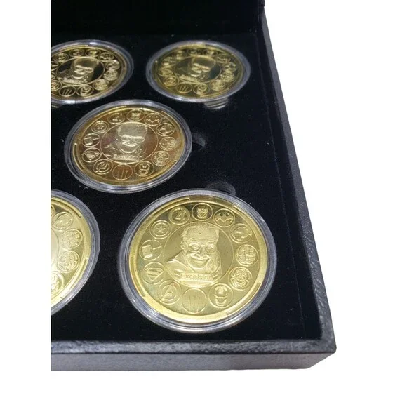 Marvel Superhero Stan Lee Gold Plated Coin Bank Note Card Deck Commemorative Set - Picture 6 of 11